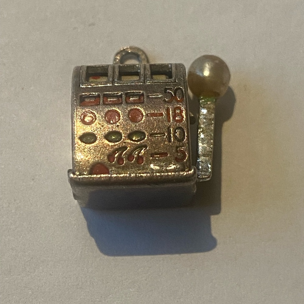 Sterling Silver S l o t  Machine Bracelet Charm